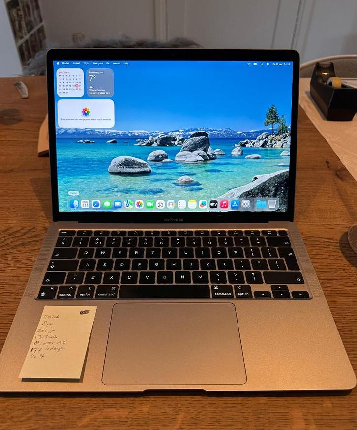 Nette MacBook Air M1 (2020) - Space Grey, Computers en Software, Apple Macbooks, Gebruikt, MacBook Air, 13 inch, 256 GB, 8 GB