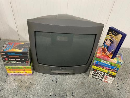 Philips 20 inch CRT tv + VHS speler, Audio, Tv en Foto, Vintage Televisies, Gebruikt, 40 tot 60 cm, Philips, Ophalen of Verzenden