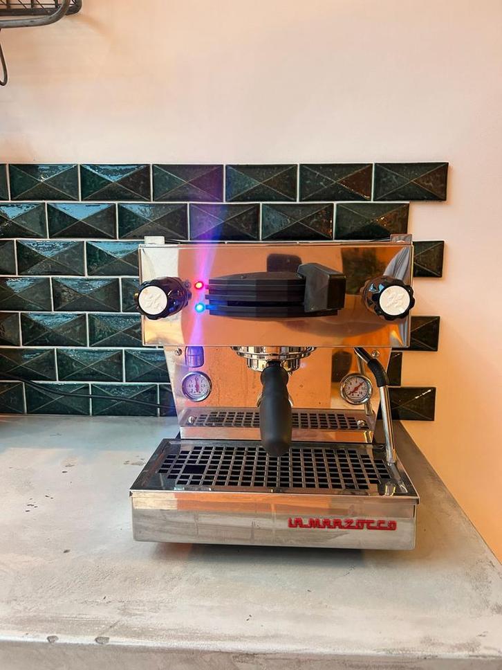 La Marzocco Linea Mini RVS espresso barista machine te koop, Witgoed en Apparatuur, Koffiezetapparaten, Gebruikt, Espresso apparaat