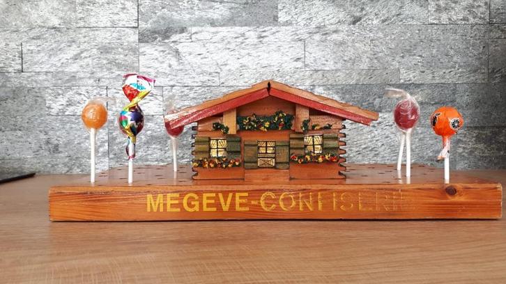 Vintage Franse winkeltoonbank lollyhouder - lolly display, Antiek en Kunst, Curiosa en Brocante, Ophalen of Verzenden