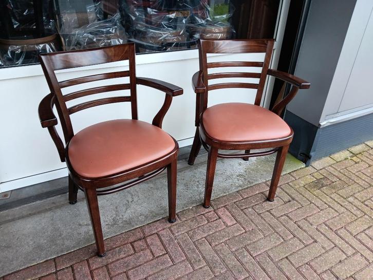 Caféstoelen en barkrukken, Huis en Inrichting, Stoelen, Gebruikt, Vijf, Zes of meer stoelen, Hout, Ophalen