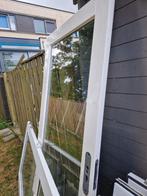 Ramen hardhout met dubbel glas. div maten 2x deur, Doe-het-zelf en Verbouw, Glas en Ramen, Ophalen, Gebruikt, Gevelraam of Ruit