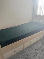 Bed 90x200 met elektrische lattenbodem en opbergruimte, 85 tot 100 cm, Ophalen of Verzenden, Zo goed als nieuw, Matras