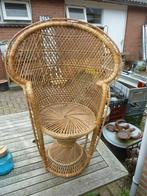 Rotan stoel pauwentroon klein model, Huis en Inrichting, Stoelen, Ophalen, Gebruikt, Bruin, Riet of Rotan
