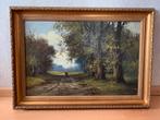Klassiek Schilderij met Gouden Lijst, Antiek en Kunst, Kunst | Schilderijen | Klassiek, Ophalen