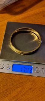 Gouden armband bangle  gemerkt, Sieraden, Tassen en Uiterlijk, Armbanden, Ophalen of Verzenden, Zo goed als nieuw, Groen, Goud