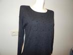 Marccain heerlijk zachte trui met steentjes bezet chique M, Maat 38/40 (M), Verzenden, Zo goed als nieuw, Grijs
