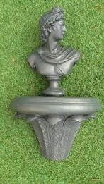 Tuinbeeld borstbeeld met console, Ophalen, Gebruikt, Beton, Mensenbeeld