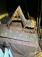 Vintage handgemaakte kerststal, Diversen, Kerst, Ophalen of Verzenden, Gebruikt