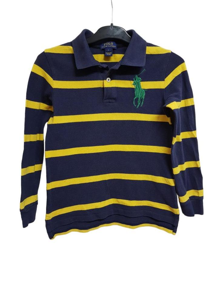 Super gave RALPH LAUREN polo longsleeve mt 7/122., Kinderen en Baby's, Kinderkleding | Maat 122, Zo goed als nieuw, Jongen, Shirt of Longsleeve