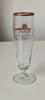 Alfa bierglas dubbel druk Jan Linders 35 jaar., Ophalen of Verzenden, Zo goed als nieuw, Glas of Glazen, Overige merken