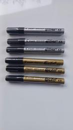 6 kerstlak markers goud en zilver, Verzamelen, Pennenverzamelingen, Ophalen of Verzenden, Nieuw, Vulpen, Overige merken