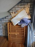 Vierkante box met stoffen en glad boxkleed, Ophalen of Verzenden, Gebruikt, Ledikant