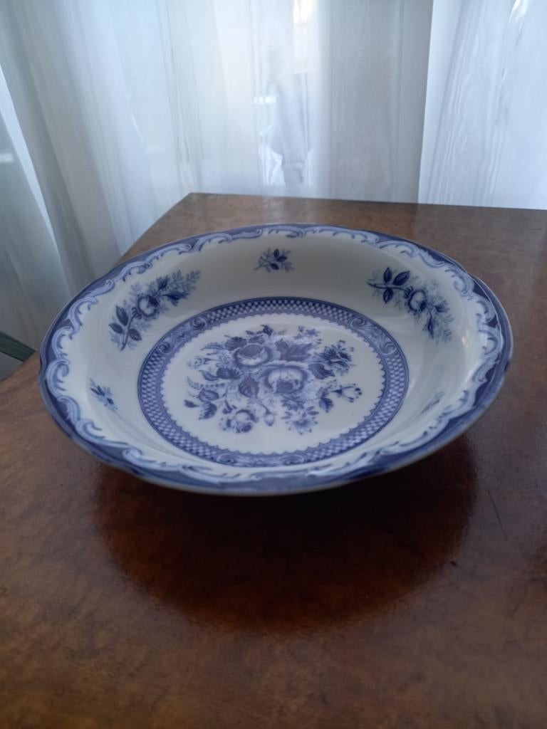 Porseleinen schaaltje bleu rose fine China Japan, Ophalen of Verzenden