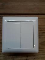 GIRA dubbele schakelaar zgan, Doe-het-zelf en Verbouw, Elektra en Kabels, Ophalen of Verzenden, Zo goed als nieuw, Schakelaar
