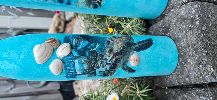 Flessen beach look schildpad decoratie blauw, Hobby en Vrije tijd, Overige Hobby en Vrije tijd, Nieuw, Ophalen of Verzenden