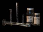 Antieke laboratorium glaasjes en apothekers flesjes, Antiek en Kunst, Antiek | Glas en Kristal, Ophalen of Verzenden