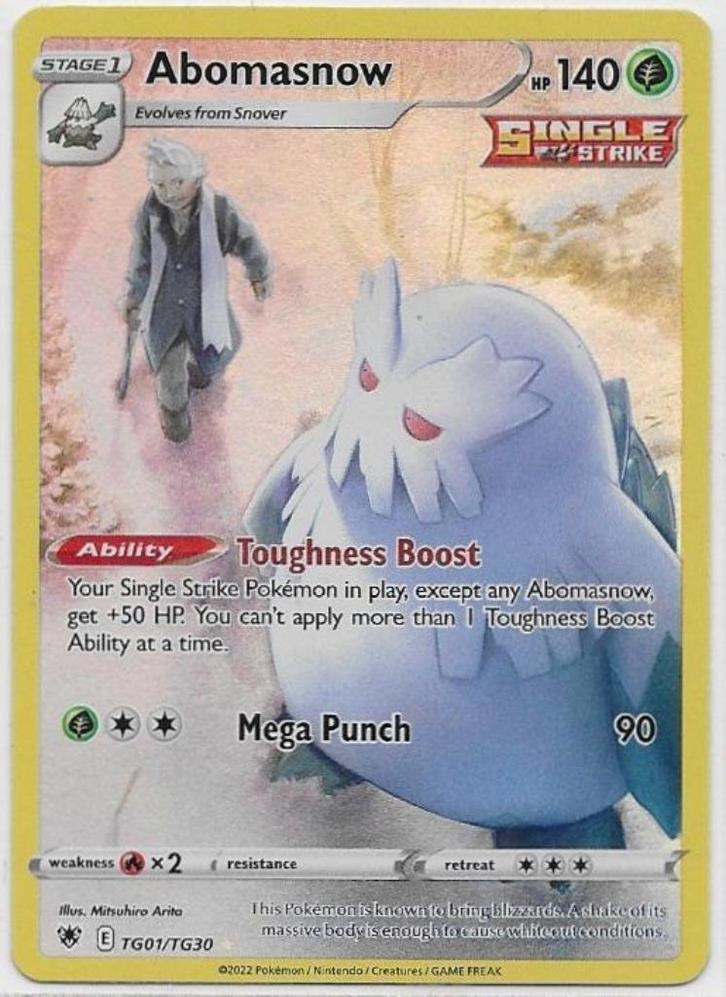 Astral Radiance,  Abomasnow [tg] TG01/196, Hobby en Vrije tijd, Verzamelkaartspellen | Pokémon, Nieuw, Losse kaart, Verzenden