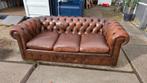 Mooie vintage lederen Chesterfield 3 zits bank