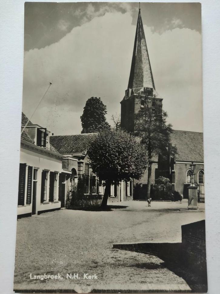 J1124 Langbroek, Verzamelen, Ansichtkaarten | Nederland, Noord-Holland, 1920 tot 1940, Ophalen of Verzenden