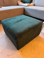 Donkergroene poef, met opbergruimte, Huis en Inrichting, Ophalen, Zo goed als nieuw, Stof, 50 tot 75 cm