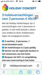 Holiday Hotelcheque, Twee personen, Kortingsbon