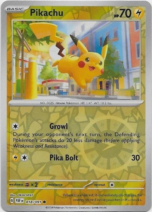 Paldean Fates,  Pikachu [reverse] 18/91, Ophalen of Verzenden, Nieuw, Losse kaart