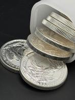 1/4oz Britannia munten 19 stuks in de tube 4,75 oz zilver, Ophalen of Verzenden, Zilver
