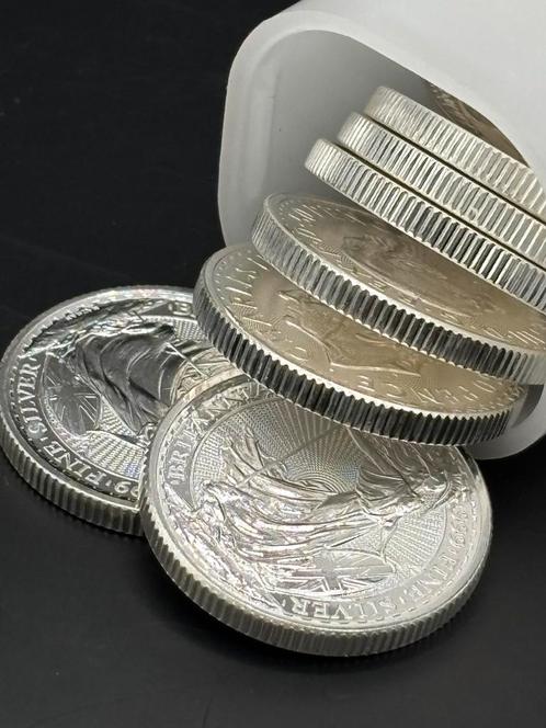 1/4oz Britannia munten 19 stuks in de tube 4,75 oz zilver, Postzegels en Munten, Edelmetalen en Baren, Zilver, Ophalen of Verzenden