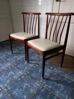 Twee nette retro awa palisander eetkamerstoelen, Twee, Gebruikt, Hout, Ophalen