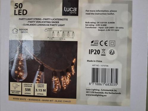 Verlichtingssnoer 3,5 m met 10 LED lampjes warm wit, Huis en Inrichting, Lampen | Overige, Nieuw, Ophalen of Verzenden