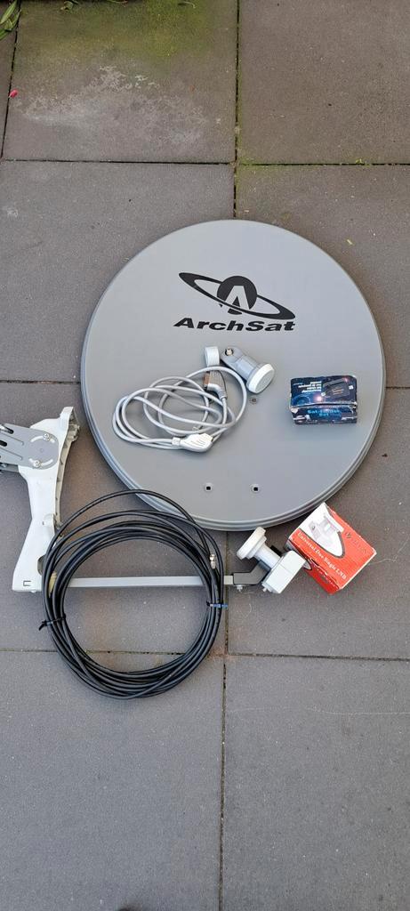 Complete Satellietset: Schotel, Ontvanger & LNB, Audio, Tv en Foto, Schotelantennes, Gebruikt, (Schotel)antenne, Overige merken