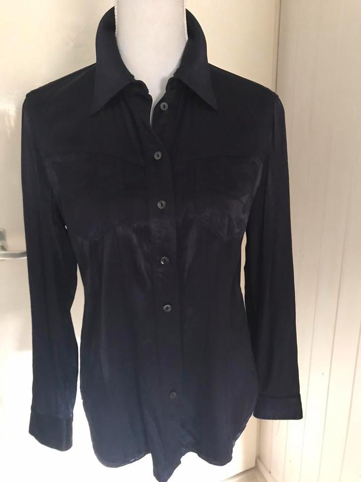 Donker blauwe winter blouse Claudia Strater maat 36, Kleding | Dames, Blouses en Tunieken, Zo goed als nieuw, Maat 36 (S), Blauw