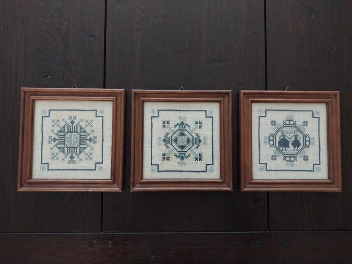 Geborduurde Schilderijtjes, Huis en Inrichting, Woonaccessoires | Schilderijen, Tekeningen en Foto's, Nieuw, Ophalen of Verzenden