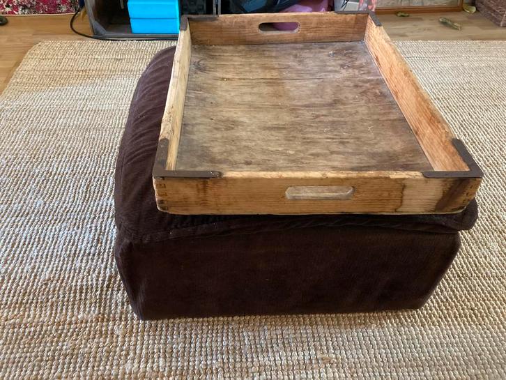 Poef / Salontafel - 70x70x35 - Amsterdam Oost, Huis en Inrichting, Banken | Voetenbanken en Poefen, Gebruikt, 50 tot 75 cm, Vierkant