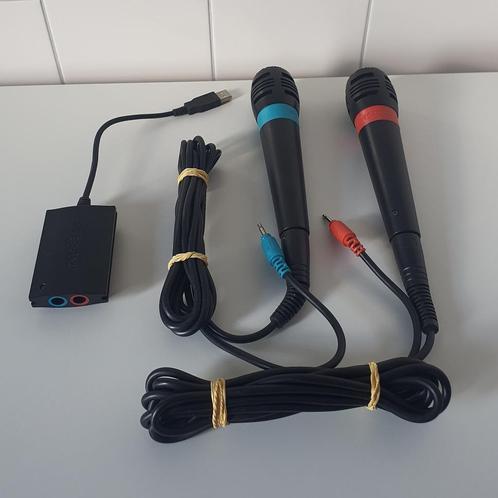 PS2 en PS3 | 2x Originele Singstar Microfoon, Spelcomputers en Games, Games | Sony PlayStation 2, Gebruikt, Muziek, 3 spelers of meer