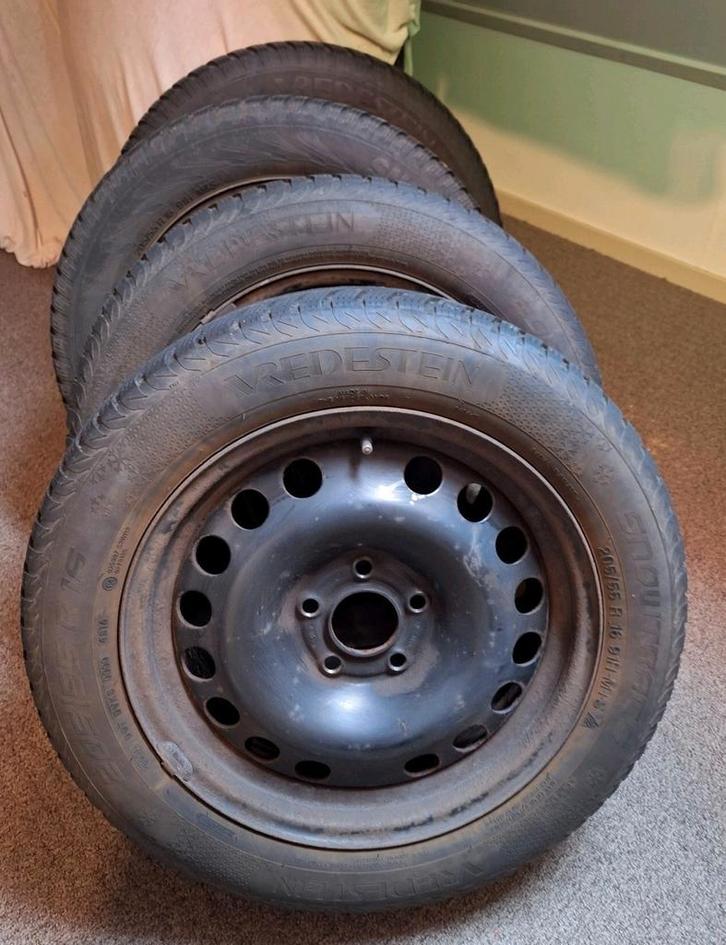 4 x winterbanden op stalen velg Opel Zafira B, Auto diversen, Aanhangwagen-onderdelen, Gebruikt, Ophalen