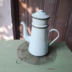 Oud brocante Franse emaille koffiepot mintgroen 4-dlg Etage3, Gebruikt, ., Ophalen of Verzenden, .