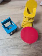 Vintage Houten Poppenhuis Meubeltjes - Primaire Kleuren, Ophalen of Verzenden, Gebruikt, Jongen of Meisje