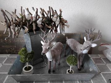 Mooie set zinken dienblad met accessoires  beschikbaar voor biedingen