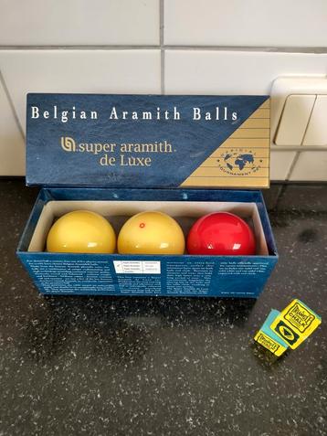 Carom balls Super Aramith de Luxe biljartballen nwpr €95 beschikbaar voor biedingen