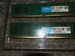Crucial 8gb DDR4 2666 UDIMM Ram geheugen kaart, Computers en Software, RAM geheugen, Ophalen of Verzenden, Gebruikt, DDR4, Desktop