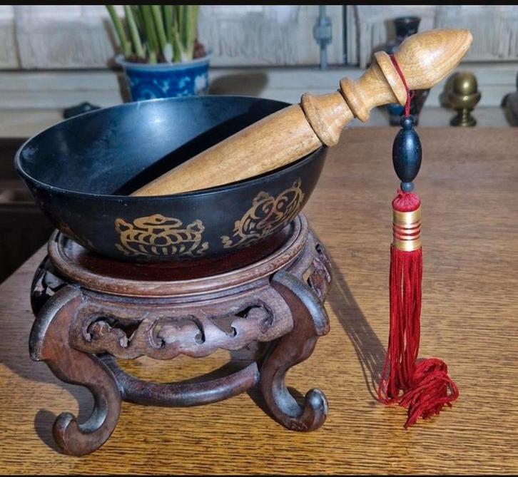 Tibetaanse Klankschaal - Prachtig geluid!, Antiek en Kunst, Curiosa en Brocante, Ophalen of Verzenden