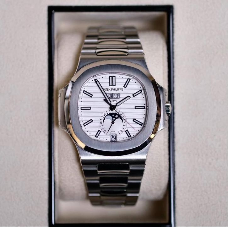 Patek 5726A/1A Fullset, Sieraden, Tassen en Uiterlijk, Sporthorloges, Zo goed als nieuw, iOS, Zwart, Ophalen of Verzenden