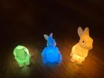Konijn kinderen nachtlampjes - Bundel x3, Ophalen of Verzenden, Gebruikt, Lamp