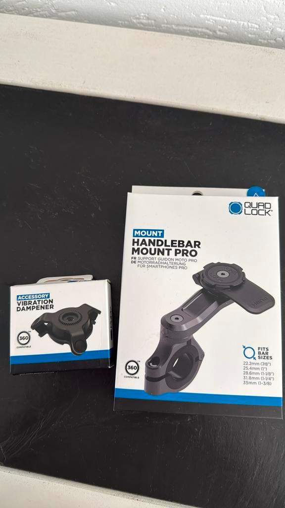 Quad Lock Handlebar Mount Pro + Vibration Dampener, Auto diversen, Auto-accessoires, Nieuw, Ophalen of Verzenden