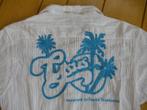 G-SUS bloes wit met aqua blauwe print maat S, Kleding | Heren, Overhemden, Halswijdte 38 (S) of kleiner, Wit, Ophalen of Verzenden
