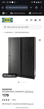 Ikea Rakkestad Schuifdeurkast, Ophalen, Gebruikt, 100 tot 150 cm, Met hangruimte