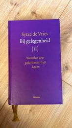 S. Vries - Deel 2: woorden voor gedenkwaardige dagen, Ophalen of Verzenden, Gelezen, S. Vries