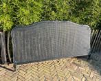 Vintage Zwart Rotan Hoofdbord, Huis en Inrichting, Ophalen, 90 cm, Eenpersoons, Zwart
